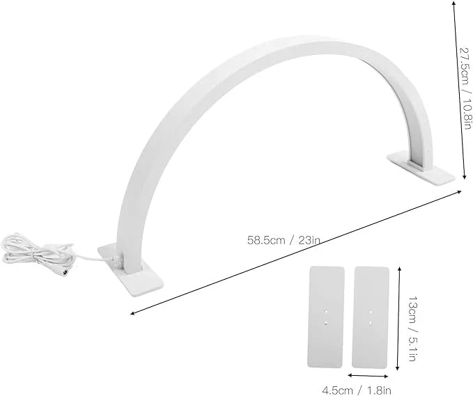 LED Light Desktop Half Moon Nail Desk Lamp Table