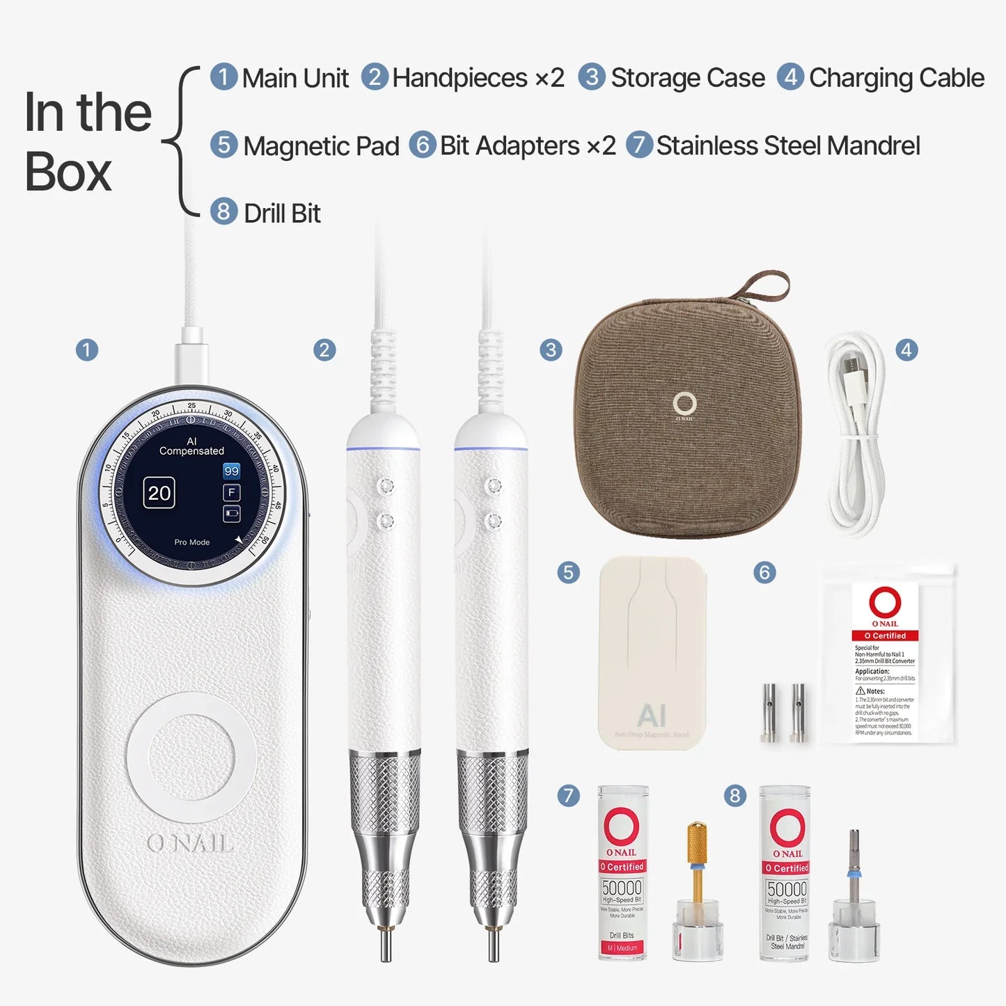 O NAIL AI UV Nail Lamp White
