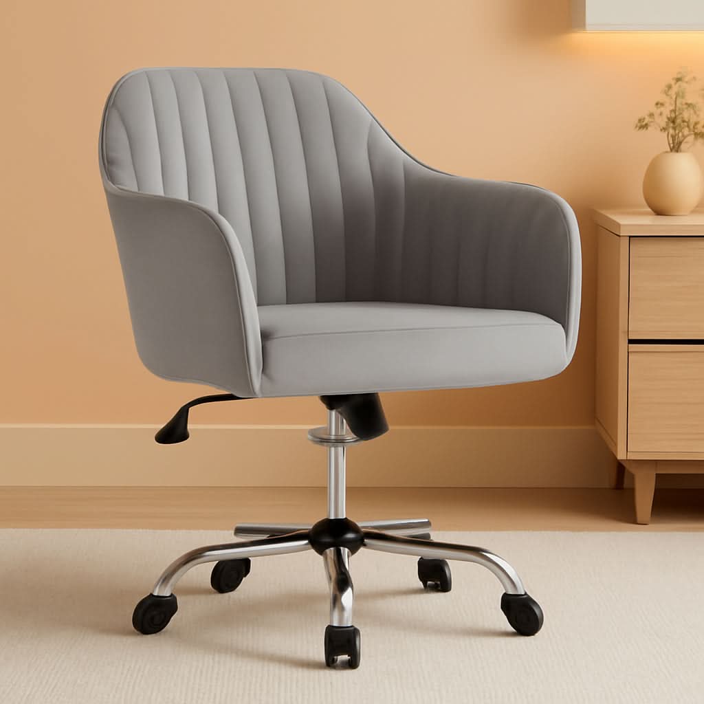 Velvet Desk Chair Height Adjustable Swivel Office Chair