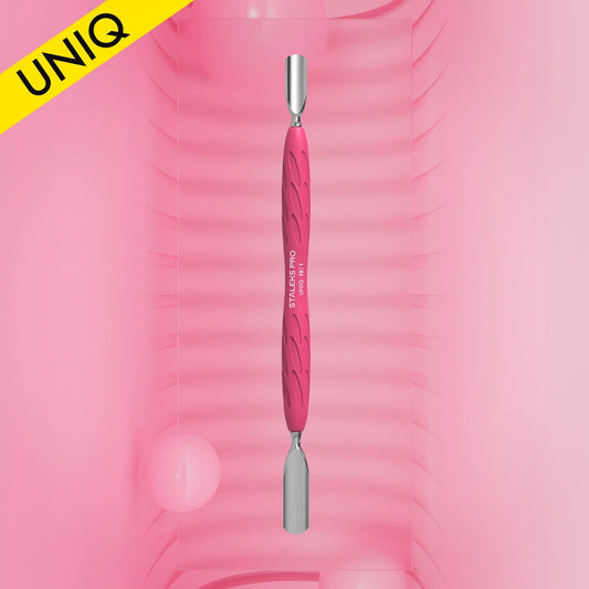 Manicure pusher Gummy with silicone handle UNIQ 10 TYPE 1