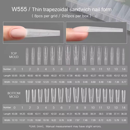 Sandwich Nail Form 240 PCs (Coffen)